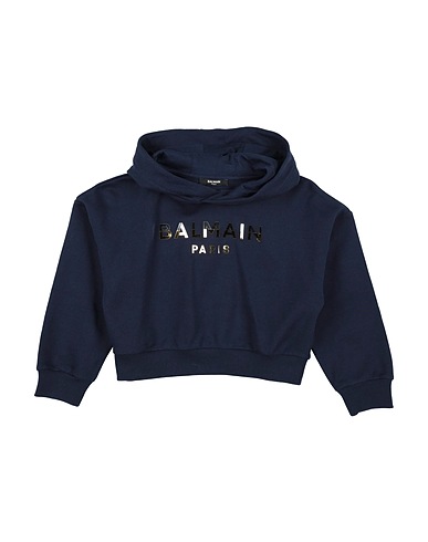 BALMAIN Felpa Blu navy 100% Cotone, Elastan