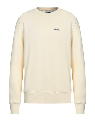 AUTRY Sweatshirt Pastel yellow 100% Cotton, Elastane