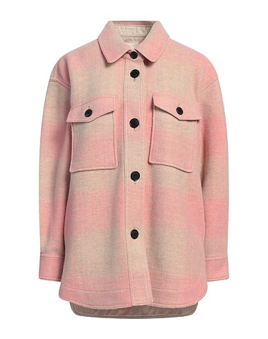 MARANT ÉTOILE Checked shirt Light pink 40% Recycled polyester, 27% Virgin Wool, 18% Polyester, 15% Acrylic