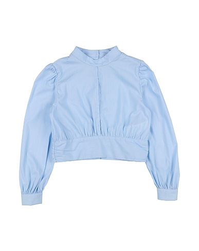 L:Ú L:Ú by MISS GRANT Patterned shirts & blouses Light blue 60% Cotton, 37% Polyamide, 3% Elastane