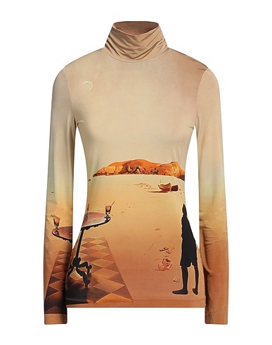 RABANNE T-shirt Beige 87% Viscose, 13% Elastane