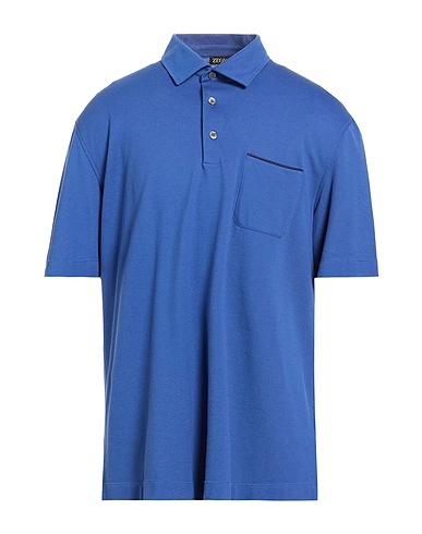 ZEGNA Polo shirt Blue 100% Cotton