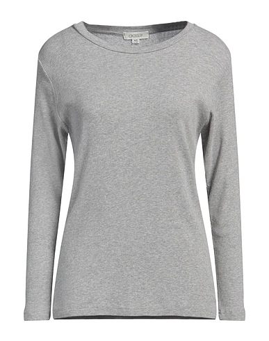CROSSLEY Basic T-shirt Light grey 97% Cotton, 3% Elastane