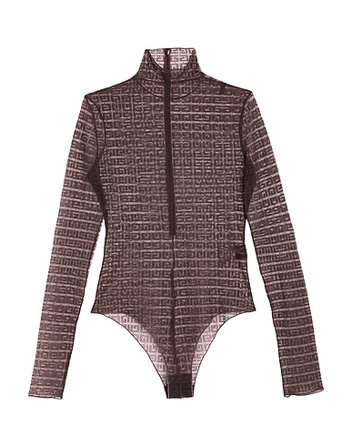 GIVENCHY TOPS & TEES Dark brown 92% Polyamide, 8% Elastane