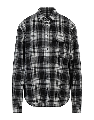 DSQUARED2 Checked shirt Black 80% Wool, 20% Polyamide