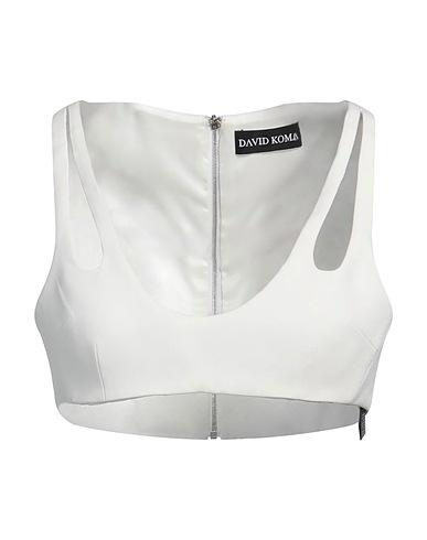 DAVID KOMA Top White 50% Viscose, 47% Acetate, 3% Elastane
