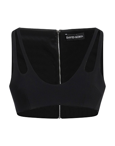 DAVID KOMA Top Black 50% Viscose, 47% Acetate, 3% Elastane
