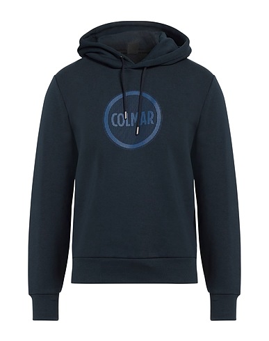 COLMAR Hooded track jacket  Navy blue 66% Cotton, 34% Polyester