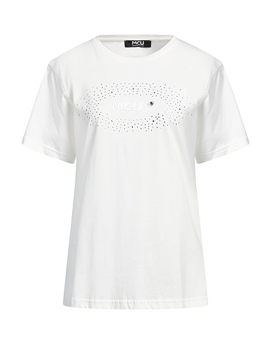 M.C.U. MARCO CASSESE UNION T-shirt White 100% Cotton, Swarovski® Crystal