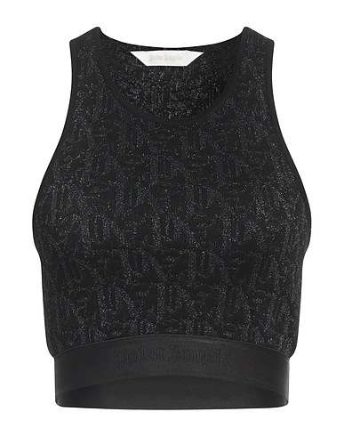 PALM ANGELS Top Black 88% Viscose, 11% Polyester, 1% Polyamide