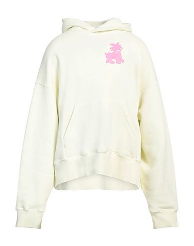 PALM ANGELS Hooded sweatshirt Light green 100% Cotton, Elastane, Polyester