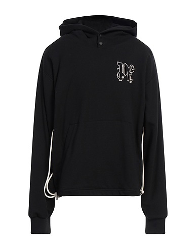 PALM ANGELS Hooded sweatshirt Black 100% Cotton, Elastane, Polyester