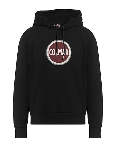 COLMAR Hooded track jacket  Black 66% Cotton, 34% Polyester