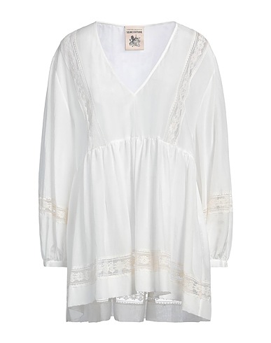 SEMICOUTURE Top White 69% Cotton, 31% Silk
