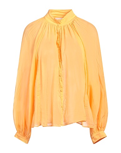 FORTE_FORTE Solid colour shirts & blouses Apricot 70% Cotton, 30% Silk