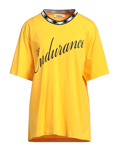 WALES BONNER T-Shirt Gelb 100% Organische Baumwolle