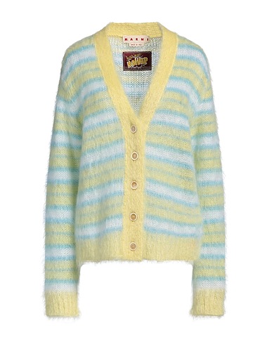 MARNI Cardigan Pastel yellow 80% Mohair wool, 20% Polyamide