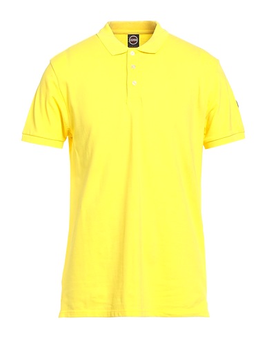 COLMAR Polo shirt Yellow 96% Cotton, 4% Elastane