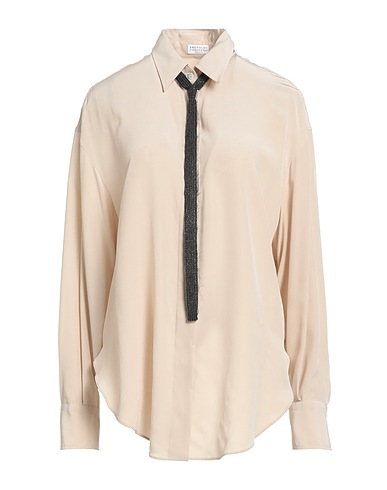 BRUNELLO CUCINELLI シルクシャツ＆ブラウス ベージュ シルク 100%