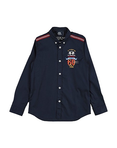 LA MARTINA Camicia fantasia Blu notte 97% Cotone, 3% Elastan
