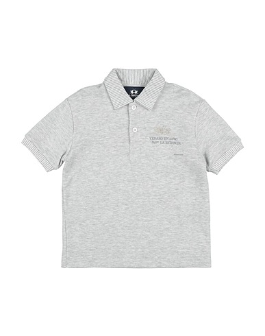 LA MARTINA Polo shirt Light grey 98% Cotton, 2% Polyamide