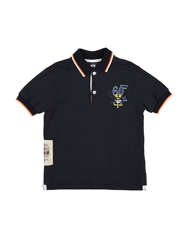 LA MARTINA Polo shirt Midnight blue 100% Cotton