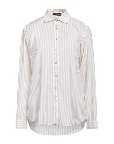 ANNECLAIRE Camicia a righe Beige 58% Cotone, 42% Lino