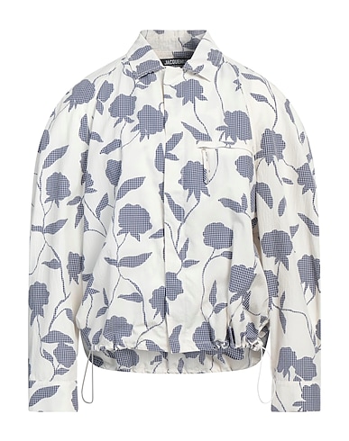 JACQUEMUS Patterned shirt BIANCO 48% Acetate, 29% Viscose, 23% Cotton