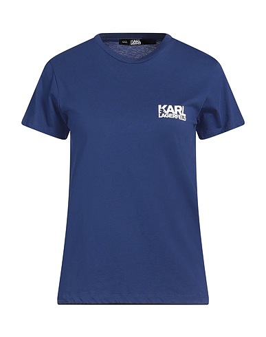 KARL LAGERFELD T-shirt Blue 100% Organic cotton
