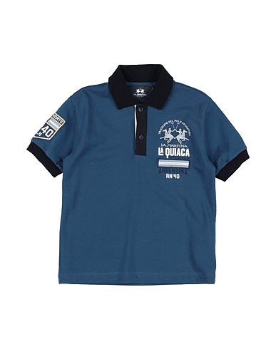 LA MARTINA Polo shirt Navy blue 100% Cotton