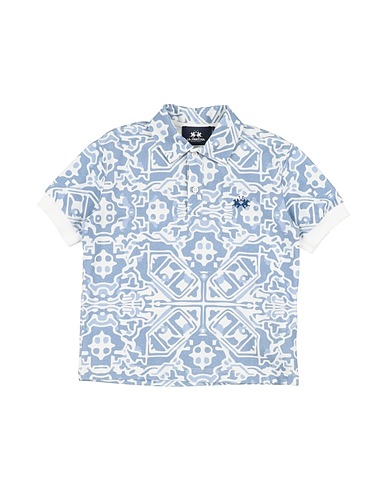 LA MARTINA Polo Blu chiaro 100% Cotone