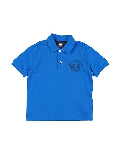LA MARTINA Polo shirt Bright blue 100% Cotton