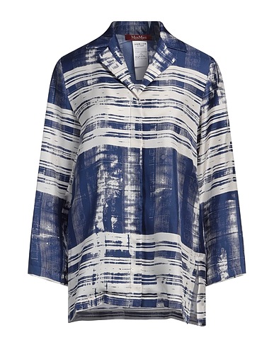 MAX MARA STUDIO Camicie  e bluse fantasia Blu navy 100% Seta