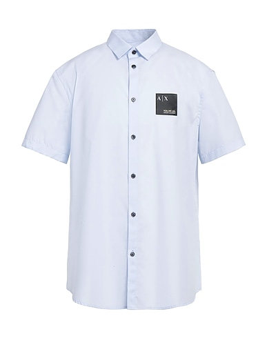 ARMANI EXCHANGE Shirts Sky blue 100% Cotton