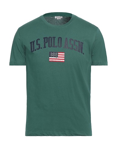 U.S.POLO ASSN. T-shirt Verde 100% Cotone