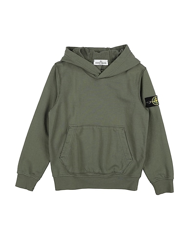 STONE ISLAND JUNIOR Sweatshirt Military green 100% Cotton