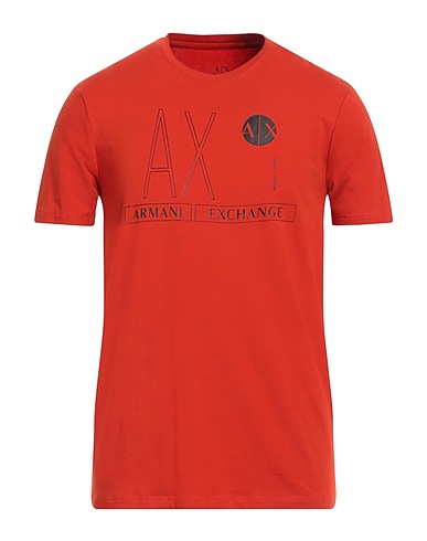 ARMANI EXCHANGE T-shirt Rust 100% Cotton