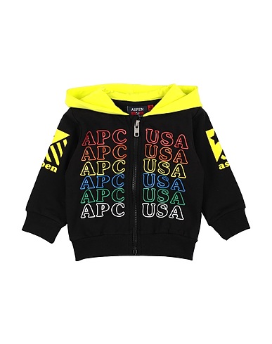 ASPEN POLO CLUB Sweatshirt Black 95% Cotton, 5% Elastane