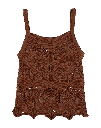 VICOLO Top GIRL Brown 50% Cotton, 50% Acrylic