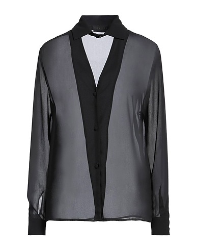 GAëLLE Paris Solid colour shirts & blouses Black 100% Polyester