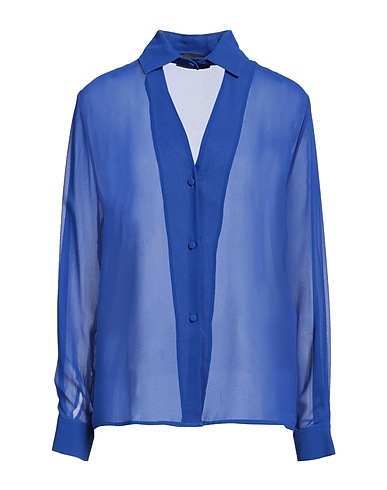 GAëLLE Paris Camicie e bluse tinta unita Blu china 100% Poliestere