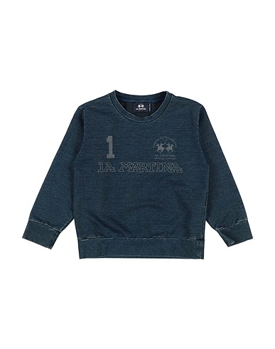 LA MARTINA Sweatshirt Navy 73% Cotton, 20% Polyester, 7% Elastane