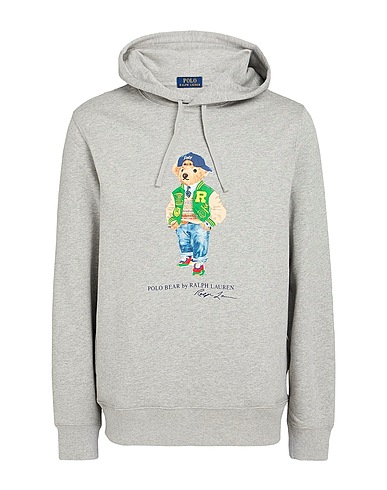 POLO RALPH LAUREN Hooded sweatshirt Polo Bear Fleece Hoodie
 Grey 80% Cotton, 20% Recycled polyester