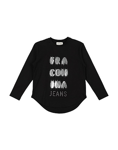 FRACOMINA MINI T-shirt Nero 95% Cotone, 5% Elastan