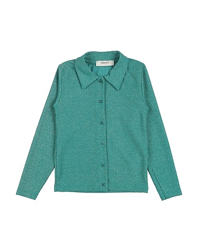 VICOLO Solid colour shirts & blouses Turquoise 73% Viscose, 13% Polyester, 11% Polyamide, 3% Elastic fibres