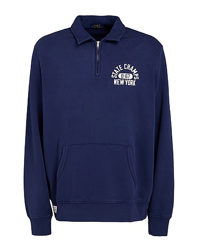 POLO RALPH LAUREN Sweatshirt Crest Fleece Collared Sweatshirt
 Navy 84% Cotton, 16% Polyester