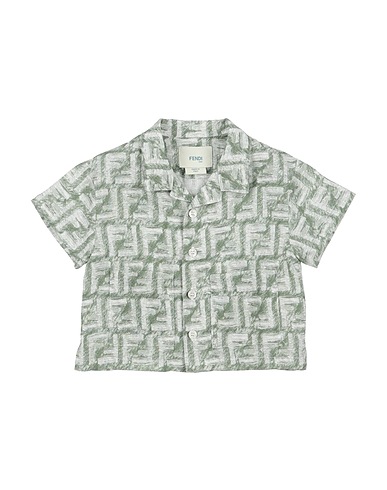FENDI Patterned shirt Green 100% Linen
