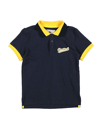 MACCHIA J Polo shirt Navy blue 100% Cotton