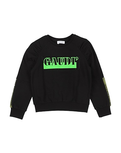 GAUDÌ Sweatshirt Black 95% Cotton, 5% Elastane