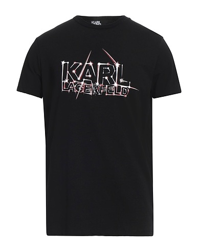 KARL LAGERFELD T-shirt Black 95% Cotton, 5% Elastane
